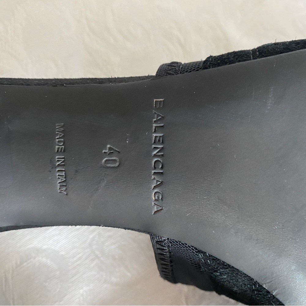 BALENCIAGA black leather Sandals - Picture 10 of 12